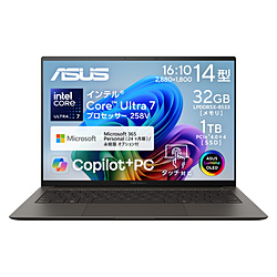 ASUS ノートパソコン Zenbook S 14 OLED スマイアグレー UX5406SA-TU7321GRS
