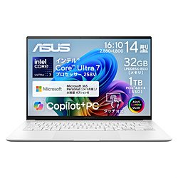 ASUS ノートパソコン Zenbook S 14 OLED スカンジナビアンホワイト UX5406SA-TU7321WHS