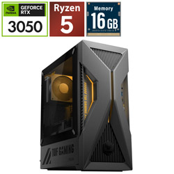 ASUS TM500MH-R516G1TB3050 ゲーミングデスクトップパソコン TUF Gaming T500 TM500MH(RTX 3050) ソーラーエクリプスグレー [Windows11 Home /AMD Ryzen5 /メモリ:16GB /SSD:1TB /Officeソフト無し /2026年6月モデル]
