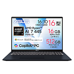 ASUS ノートパソコン Vivobook 16 クワイエットブルー M1607GA-AI7165BUS