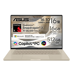 ASUS ノートパソコン Zenbook SORA 16(UX3607) ザブリスキーベージュ UX3607QA-PU16570BES