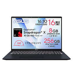 ASUS ノートパソコン Vivobook 16 クワイエットブルー X1607QA-PU85W [16.0型 /Windows11 Home /Snapdragon X /メモリ:8GB /SSD:256GB /無し /日本語版キーボード /2026年6月モデル]