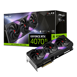 PNY GeForce RTX 4070 Ti 12GB XLR8 Gaming VERTO EPIC-X ARGB OC 3FAN VCG4070T12TFXXPB1-O