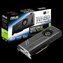 ASUS NVIDIA GeForce GTX 1070 Ti搭載 PCI-Express TURBO-GTX1070TI-8G［8GB/GeForce GTXシリーズ］ TURBO-GTX1070TI-8G
