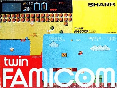 ツインファミコン本体 (赤：初期型)[AN-500R]（ファミコン）
