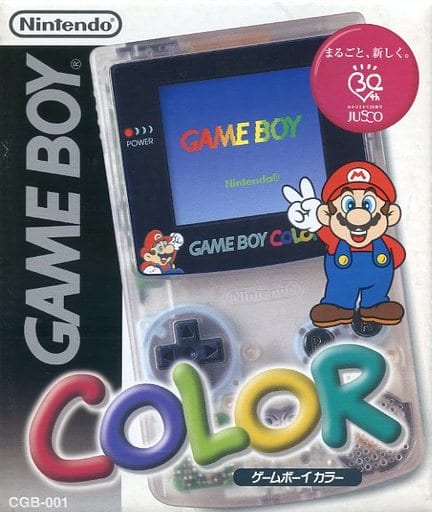 ゲームボーイカラー本体 (JUSCOオリジナルマリオバージョン クリア)(ゲームボーイ)