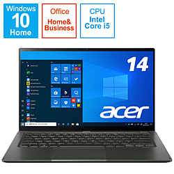 Acer ノートパソコン Swift 5 ミストグリーン SF514-55T-H56Y/GF [14.0型 /Windows10 Home /intel Core i5 /Office HomeandBusiness /メモリ:16GB /SSD:512GB /日本語版キーボード /2021年4月モデル]