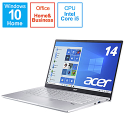 Acer ノートパソコン Swift 3 ピュアシルバー SF314-511-N58Y/SF [14.0型 /Windows10 Home /intel Core i5 /Office HomeandBusiness /メモリ:8GB /SSD:512GB /日本語版キーボード /2021年5月モデル]