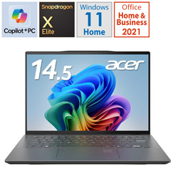Acer ノートパソコン Swift 14 AI スチールグレイ SF14-11T-A96Z/F