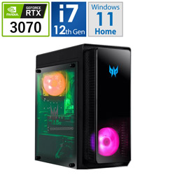 Acer PO3-640-N76Z/307A ゲーミングデスクトップPC Predator Orion 3000 Predator ブラック [Windows11 Home /intel Core i7 /メモリ:16GB /SSD:1TB /無し]
