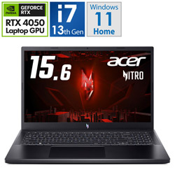 Acer ANV15-51-F76Y45/6 ゲーミングノートパソコン Nitro V 15(RTX 4050) オブシディアンブラック