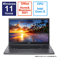 Acer ノートパソコン Aspire 5 スチールグレイ A515-57-H38U/SF [15.6型 /Windows11 Home /intel Core i3 /メモリ:8GB /SSD:256GB /Office HomeandBusiness /日本語版キーボード /2023年4月モデル]