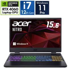 Acer AN515-58P-N76Y46/4 ゲーミングノートパソコン Nitro 5(RTX 4060) [15.6型 /Windows11 Pro /intel Core i7 /メモリ:16GB /SSD:512GB /Officeソフトなし /日本語版キーボード]
