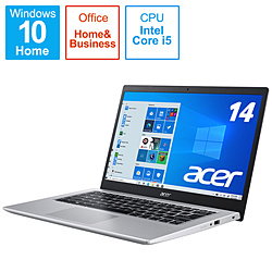 Acer ノートパソコン Aspire 5 チャコールブラック A514-54-A58Y/KF [14.0型 /Windows10 Home /intel Core i5 /Office HomeandBusiness /メモリ:8GB /SSD:512GB /日本語版キーボード /2021年10月モデル]