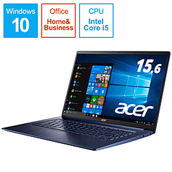 Acer ノートパソコン Swift 5 チャコールブルー SF515-51T-H58Y/BF [15.6型 /Windows10 Home /intel Core i5 /Office HomeandBusiness /メモリ:8GB /SSD:512GB /2019年3月モデル]