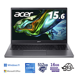 Acer ノートパソコン Aspire 5 スチールグレイ A515-58P-N56Y/SF [15.6型 /Windows11 Home /intel Core i5 /メモリ:16GB /SSD:512GB /Office HomeandBusiness /日本語版キーボード /2023年6月モデル]