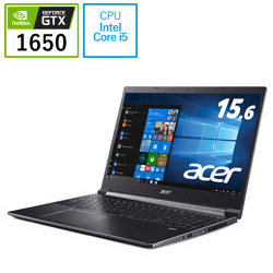 Acer A715-74G-A58U6/F ゲーミングノートパソコン チャコールブラック [15.6型 /Windows10 Home /intel Core i5 /メモリ:8GB /SSD:256GB /Office Home and Business /2019年8月モデル]