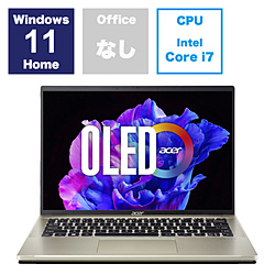 Acer ノートパソコン Swift Go 14 サンシャイニーゴールド SFG14-71-F76Y/GD [14.0型 /Windows11 Home /intel Core i7 /メモリ:16GB /SSD:512GB /無し]