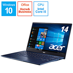 Acer ノートパソコン Swift 5 チャコールブルー SF514-54T-F58Y/BF [14.0型 /Windows10 Home /intel Core i5 /メモリ:8GB /SSD:512GB /Office HomeandBusiness /2019年12月モデル]