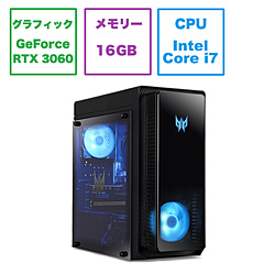 Acer PO3-650-H76Y/306A ゲーミングデスクトップパソコン Predator Orion 3000 ブラック