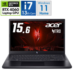 Acer ANV15-51-N76Z46/4 ゲーミングノートパソコン Nitro V 15(RTX 4060) オブシディアンブラック