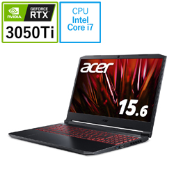 Acer AN515-57-A76Y5T ゲーミングノートパソコン Nitro 5 シェールブラック [15.6型 /Windows10 Home /intel Core i7 /メモリ:16GB /SSD:512GB /Officeソフトなし /日本語版キーボード /2021年9月モデル]