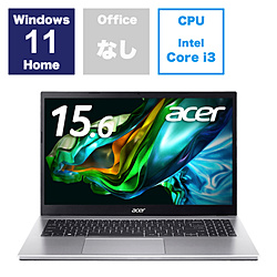Acer ノートパソコン Aspire 3 ピュアシルバー A315-59-H38U [15.6型 /Windows11 Home /intel Core i3 /メモリ:8GB /SSD:256GB /無し /日本語版キーボード /2024年3月モデル]