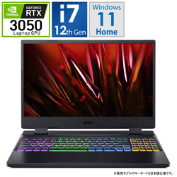 Acer AN515-58-N76Y5 ゲーミングノートパソコン Nitro 5 オブシディアンブラック [15.6型 /Windows11 Home /intel Core i7 /メモリ:16GB /SSD:512GB /日本語版キーボード /2023年4月モデル]