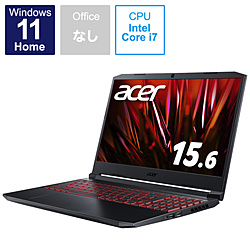 Acer AN515-57-WF76Y5T ゲーミングノートパソコン Nitro 5 シェールブラック [15.6型 /Windows11 Home /intel Core i7 /メモリ:16GB /SSD:512GB /日本語版キーボード /2022年1月モデル]