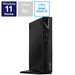 Acer RN96-F58Y デスクトップパソコン Revo Box ブラック [モニター無し /Windows11 Home /intel Core i5 /メモリ:8GB /SSD:512GB /無し /2022年2月モデル]