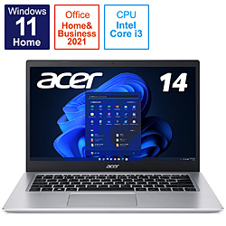Acer ノートパソコン Aspire 5 ピュアシルバー A514-54-WF38U/SF [14.0型 /Windows11 Home /intel Core i3 /メモリ:8GB /Office HomeandBusiness /日本語版キーボード /2022年3月モデル]