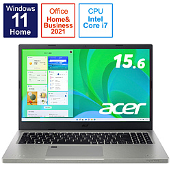 Acer ノートパソコン Aspire Vero ボルケーノグレー AV15-51-H76Y/F [15.6型 /Windows11 Home /intel Core i7 /メモリ:16GB /SSD:512GB /Office HomeandBusiness /日本語版キーボード /2022年8月モデル]