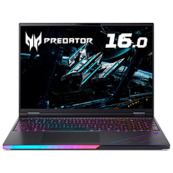 Acer PH16-73-H932Z57T/E ゲーミングノートパソコン Predator(RTX 5070 Ti) アビサルブラック