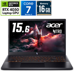 Acer ANV15-52-F76Z45 ゲーミングノートパソコン Nitro V 15(RTX 4050) オブシディアンブラック [15.6型 /Windows11 Home /intel Core 7 /メモリ:16GB /SSD:1TB /Officeソフトなし /日本語版キーボード]