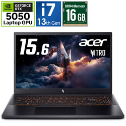 Acer ANV15-52-F76Y55 ゲーミングノートパソコン Nitro V 15(RTX 5050) オブシディアンブラック [15.6型 /Windows11 Home /intel Core i7 /メモリ:16GB /SSD:512GB /Officeソフトなし /日本語版キーボード]