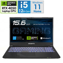 GIGABYTE G5MF-E2JP313SH_BS ゲーミングノートパソコン G5 ブラック [15.6型 /Windows11 Home /intel Core i5 /メモリ:16GB /SSD:512GB /無し /日本語版キーボード /2023年モデル]