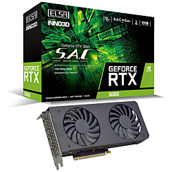 ELSA GeForce RTX 3060 S.A.C/L（LHRモデル） GD3060-12GERSH