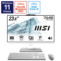 MSI デスクトップパソコン Modern AM242TP 11M-1260JP [23.8型 /intel Core i5 /メモリ:16GB /SSD:512GB /2022年3月モデル]