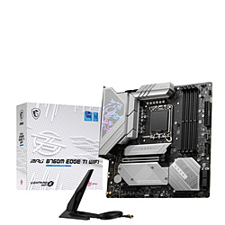 MSI マザーボード Intel B760搭載 MPG B760M EDGE TI WIFI ホワイトシルバー [MicroATX]