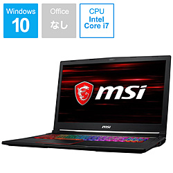 MSI GE73-8RF-001JP ゲーミングノートパソコン GE73 Raider ブラック [17.3型 /Windows10 Home /intel Core i7 /メモリ:16GB /HDD:1TB /SSD:256GB /Officeソフトなし /2018年4月モデル]