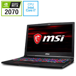 MSI GE63-8SF-015JP ゲーミングノートパソコン GE63 Raider [15.6型 /Windows10 Home /intel Core i7 /メモリ:16GB /SSD:256GB /日本語版キーボード /2019年2月モデル]
