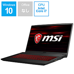 MSI GF75-10SCSR-001JP ゲーミングノートパソコン GF75 THIN ブラック [17.3型 /Windows10 Home /intel Core i7 /メモリ:16GB /SSD:512GB /Officeソフトなし /2020年4月モデル]