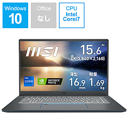 MSI ノートパソコン Prestige 15 A11 カーボングレイ Prestige-15-A11SCS-032JP [15.6型 /Windows10 Pro /intel Core i7 /メモリ:32GB /SSD:1TB /無し /日本語版キーボード /2020年11月モデル]