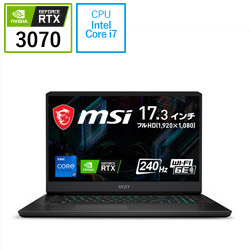 MSI GP76-11UG-322JP ゲーミングノートパソコン GP76 Leopard 11U ブラック [17.3型 /Windows10 Home /intel Core i7 /メモリ:16GB /SSD:1TB /Officeソフトなし /日本語版キーボード /2021年5月モデル]