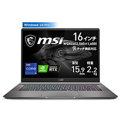 MSI Creator-Z16-A11UET-010JP ゲーミングノートパソコン Creator Z16 A11U ルナグレー [16.0型 /Windows10 Pro /intel Core i9 /メモリ:32GB /SSD:1TB /Officeソフトなし /日本語版キーボード /2021年8月モデル]