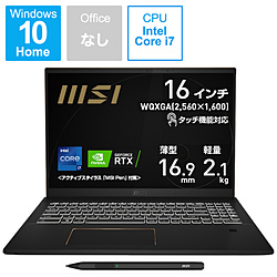 MSI ノートパソコン Summit E16 Flip A11U インクブラック Summit-E16Flip-A11UCT-203JP [16.0型 /Windows10 Home /intel Core i7 /メモリ:16GB /SSD:1TB /無し /日本語版キーボード /2021年9月モデル]