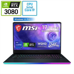 MSI GE76-12UH-219JP ゲーミングノートパソコン Raider GE76 12U チタニウムブルー [17.3型 /Windows11 Pro /intel Core i9 /メモリ:32GB /SSD:1TB /Officeソフトなし /日本語版キーボード /2022年2月モデル]