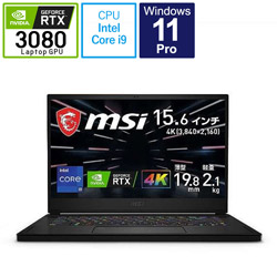 MSI GS66-12UH-059JP ゲーミングノートパソコン Stealth GS66 12U コアブラック [15.6型 /Windows11 Pro /intel Core i9 /メモリ:32GB /SSD:1TB /Officeソフトなし /日本語版キーボード /2022年2月モデル]