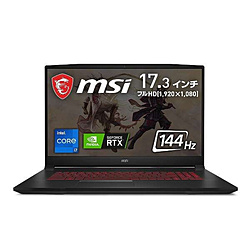 MSI Katana-GF76-12UGS-032JP ゲーミングノートパソコン Katana GF76 12U ブラック [17.3型 /Windows11 Home /intel Core i7 /メモリ:16GB /SSD:1TB /Officeソフトなし /日本語版キーボード /2022年2月モデル]