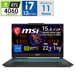 MSI Cyborg-15-A12VF-859JP ゲーミングノートパソコン Cyborg 15 A12V ブラック & スケルトン